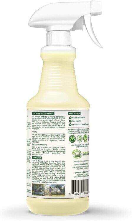 Mosquito Magician Flea & Tick Spray – Plant-Based IndoorOutdoor Defense