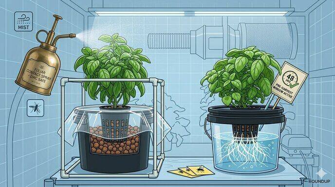 How Often Can You Spray Liquid Pyrethrin Before Hydroponic Herb Harvest